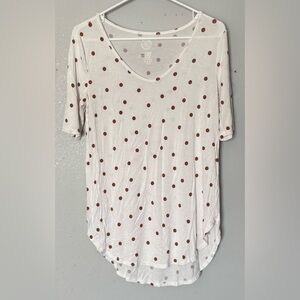 Maurices Polka Dot comfy oversized 24/7 tee S